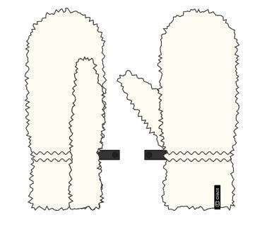 Kids Mitten Yeti Fur